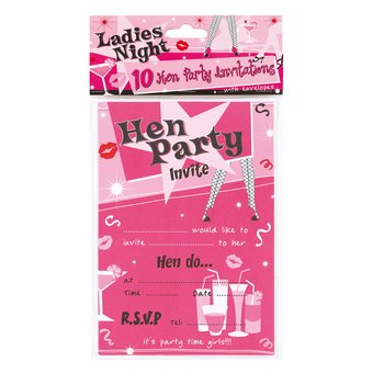 Ladies Night Hen Party Invitations