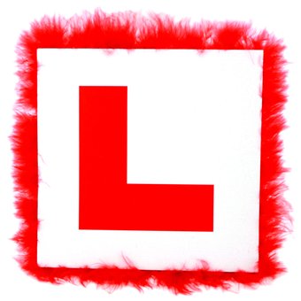 Fluffy Hen L Plate Badge (new window)
