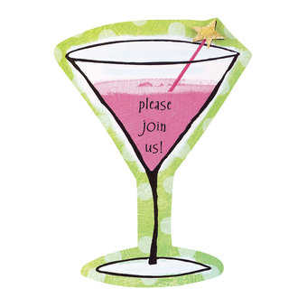 Cocktail Party Invitations with Envelopes (8 Pack)