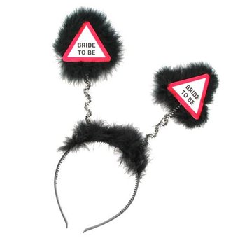 Warning Bride to Be Hen Party Fluffy Boppers (new window)