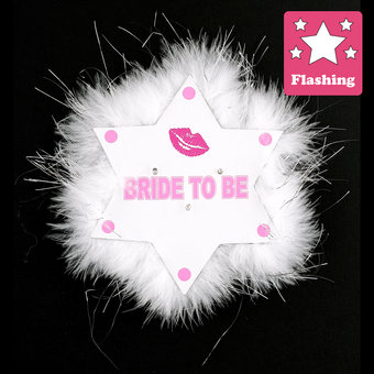 Flashing Bride To Be Star Badge (new window)