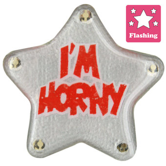 I'm Horny Flashing Star Brooch (new window)