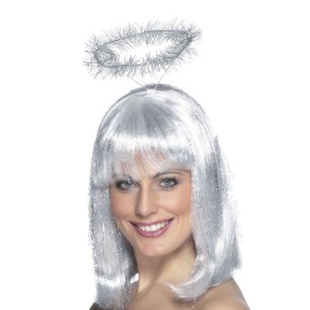 Silver Tinsel Angel Halo