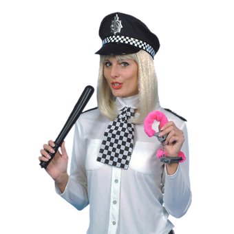 Policewoman Set with Truncheon and Handcuffs (new window)