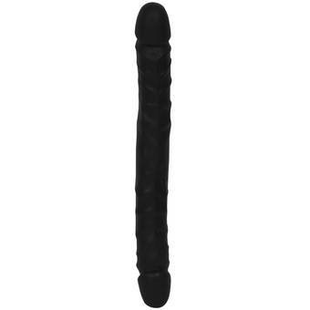 Strange sex vieo 18 inch black single ended dildos