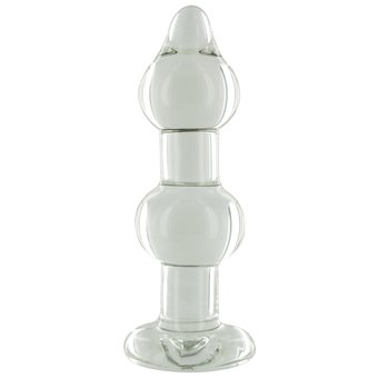 Love Labs Advanced Twin Ridge Glass Butt Plug