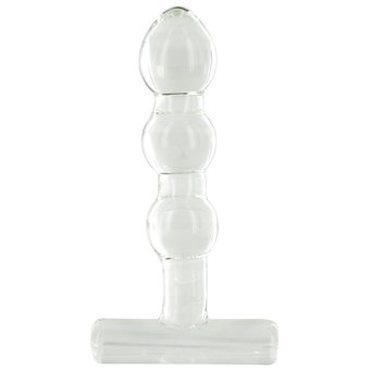 Love Labs Triple Beaded Glass Butt Plug