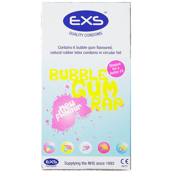 EXS Bubble Gum Rap Flavoured Condoms (6 Pack)
