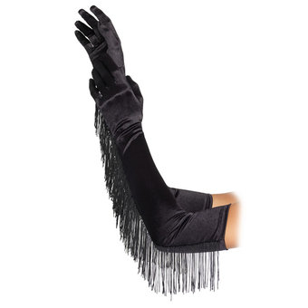 Leg Avenue Burlesque Fringe Trim Opera Gloves (new window)