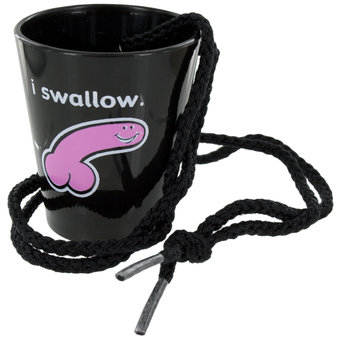 I Swallow Hanging Shot Glass Necklace (new window)