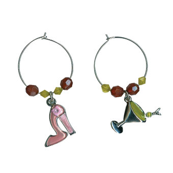 Cocktail Party Wine Glass Charms (4 Pack)