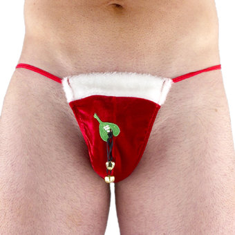 Christmas Mistletoe Thong for Him