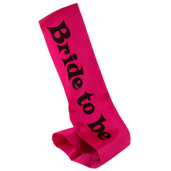 Ladies Night Bride to Be Pink Sash
