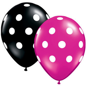 Big 11 Inch Polka Dot Balloons (25 Pack)