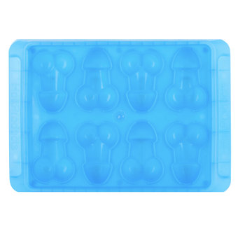Blue Balls Willy Shaped Ice Cubes Trays (16 cubes)