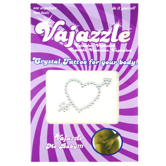 Vajazzle Heart with Arrow Body Tattoo