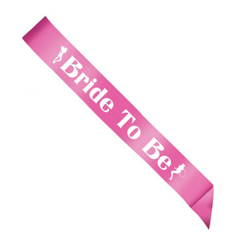 Pink Satin Bride To Be Sash