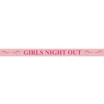 Girls Night Out 6 Metre Pink Satin Banner