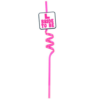 Bride To Be L Plate Drinking Straw