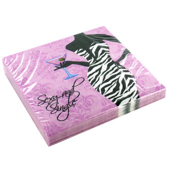 Cocktail Party Sexy and Single Napkins (16 Pack)
