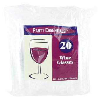Plastic Wine Glasses (20 Pack)