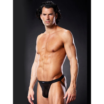 Blue Line Sheer Mesh Jock Strap