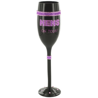 Hens On Tour Champagne Glass