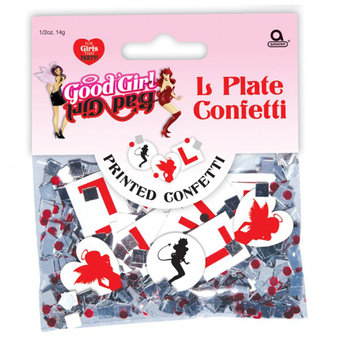 Good Girl and Bad Girl L Plate Confetti