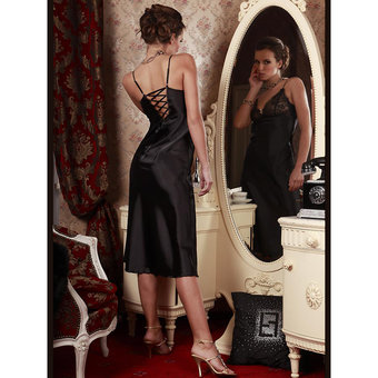 Ravello Lucia Three Quarter Length Satin Nightdress