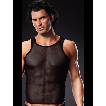 Blue Line Mesh Vest Top