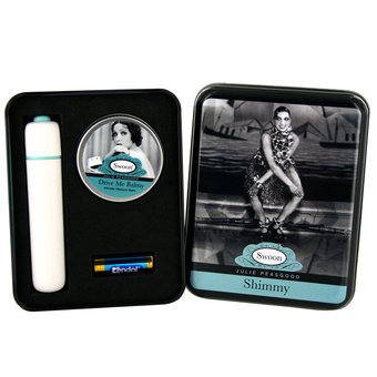 Swoon Shimmy Bullet Vibrator in a Tin with Orgasm Balm