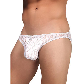 Male Power Stretch Lace Tanga Brief