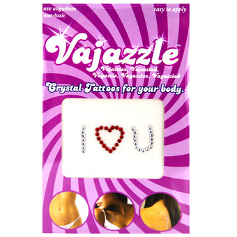 Vajazzle I Love U Body Tattoo