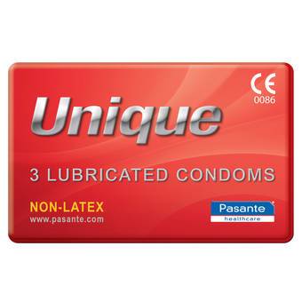 Pasante Unique Non Latex Polyethylene Condoms (3 Pack)