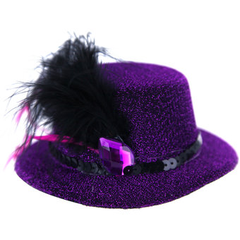 Glittery Mini Top Hat Fascinator