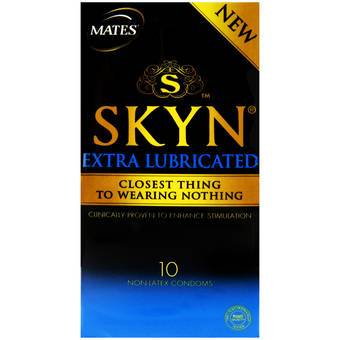 Mates Skyn Extra Lubricated Non Latex Condoms (10 Pack)