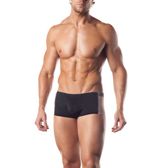 Fantasy Excite Lycra Boxer Shorts with Fishnet Panels