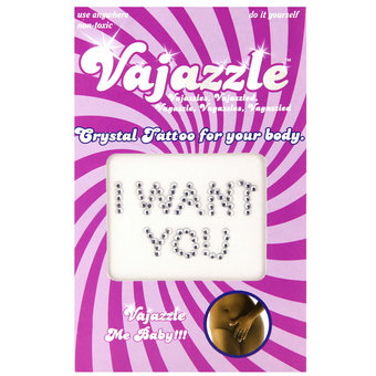 Vajazzle I Want You Body Tattoo