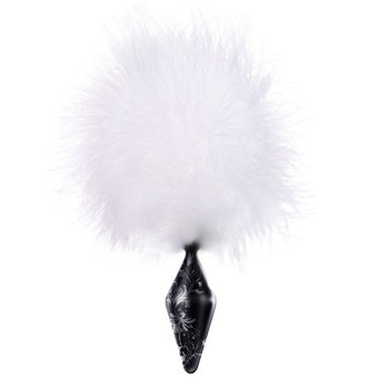 Fashionistas Feather Bunny Tail Small Glass Butt Plug