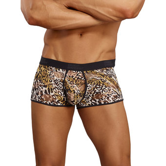 Male Power Leopard Print Stretch Boxer Shorts
