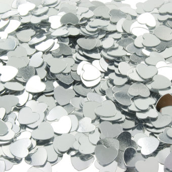 Silver Hearts Confetti