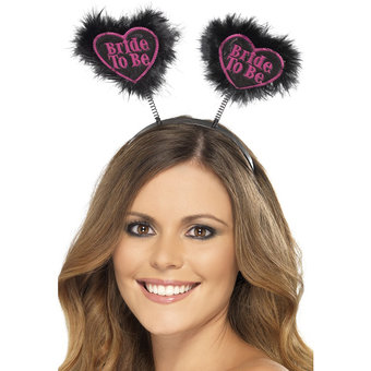 Miss-Chief Bride to Be Love Heart Black Boppers