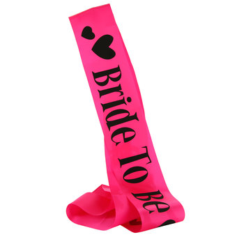 Miss-Chief Bride To Be Sash Pink