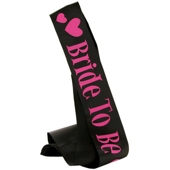 Miss-Chief Bride To Be Sash Black
