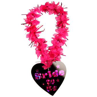 Disco Bride to Be Pink and Black Garland Necklace