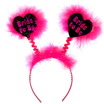 Disco Bride to Be Fluffy Black and Pink Boppers
