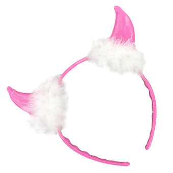 Devil Horns with White Fur Trim