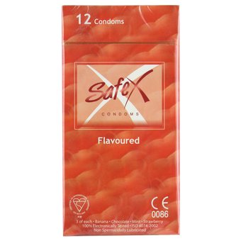 Safex Mixed Flavoured Condoms (12 Pack)