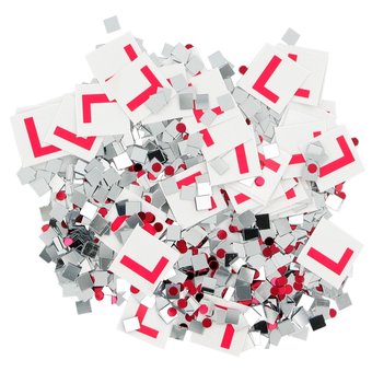 L Plate Table Confetti