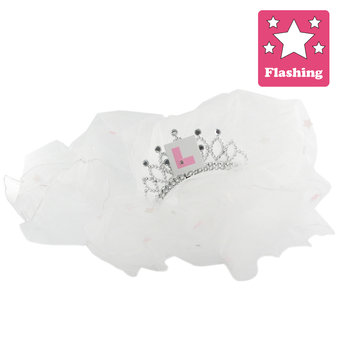 Flashing Hen Party Comb Tiara and Veil with L Plate